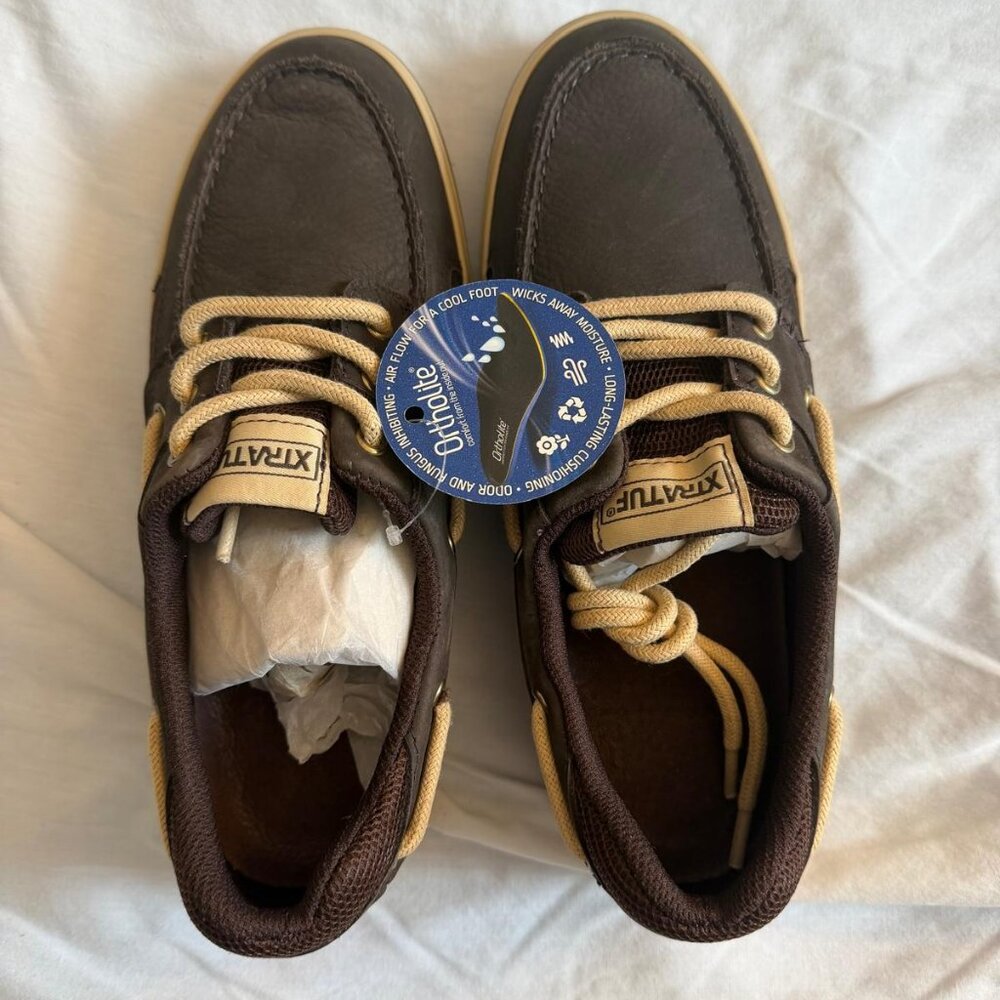 XTRATUF Men’s Finatic II Boat Deck Shoes Brown Sizes 7 & 7.5